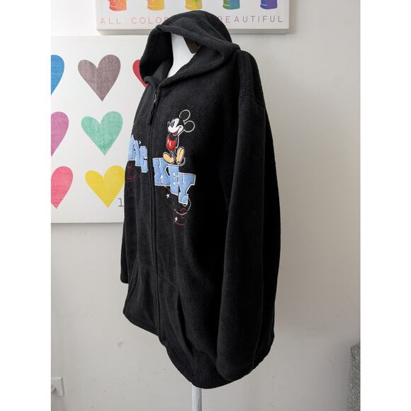 vintage disney mickey nwt plus size hooded zip up fleece - Picture 2 of 13